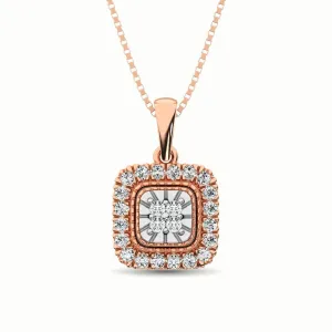 10K Rose Gold 1/6 Ct.Tw. Diamond Pendant