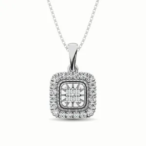 10K White Gold 1/6 Ct.Tw. Diamond Pendant