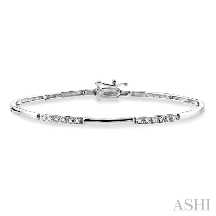 1/4 Ctw Single Cut Diamond Bracelet in 14K White Gold