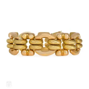 1940s Italian two-color tank bracelet