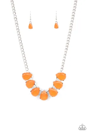 Above the Clouds Orange Paparazzi Necklace