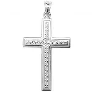 Acotis Silver Pendant Dia Cut Cross G6820