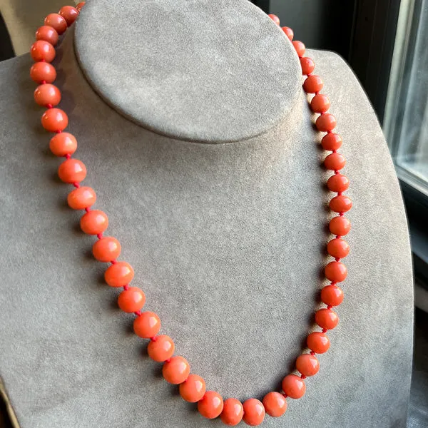 Antique Coral Bead Necklace