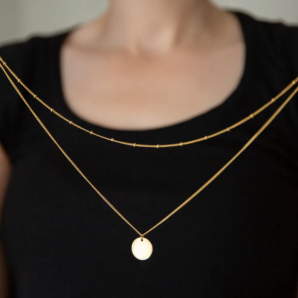 Arvo Layered Disc Necklace - Gold by Arvo