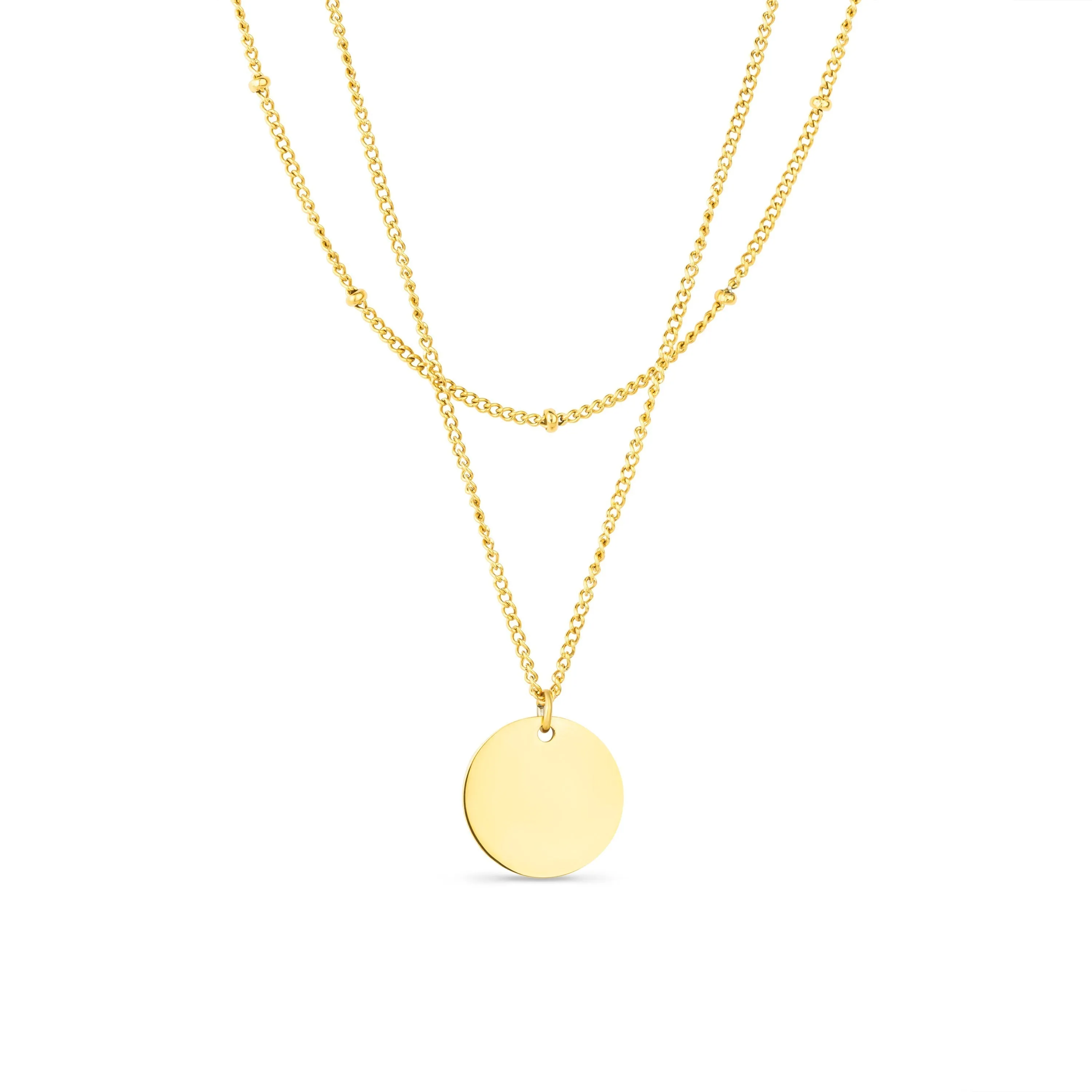 Arvo Layered Disc Necklace - Gold by Arvo