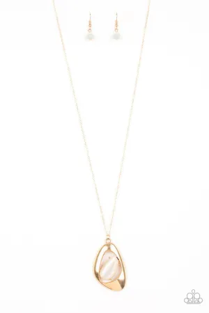 Asymmetrical Bliss Gold Paparazzi Necklace