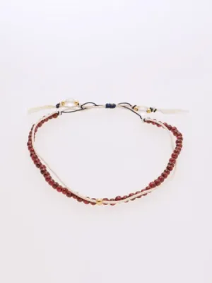 Birthstone Silk Braid Anklet- JAN