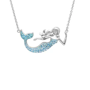 Blue Mermaid Necklace with Aqua Swarovski® Crystals