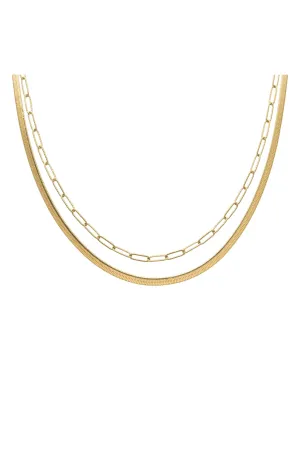 Brenda Grands Herringbone Layered Necklace