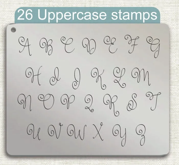 Carried Away Metal Alphabet Stamps, full Alphabet.