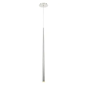 Cascade 1 Light Pendant in Polished Nickel