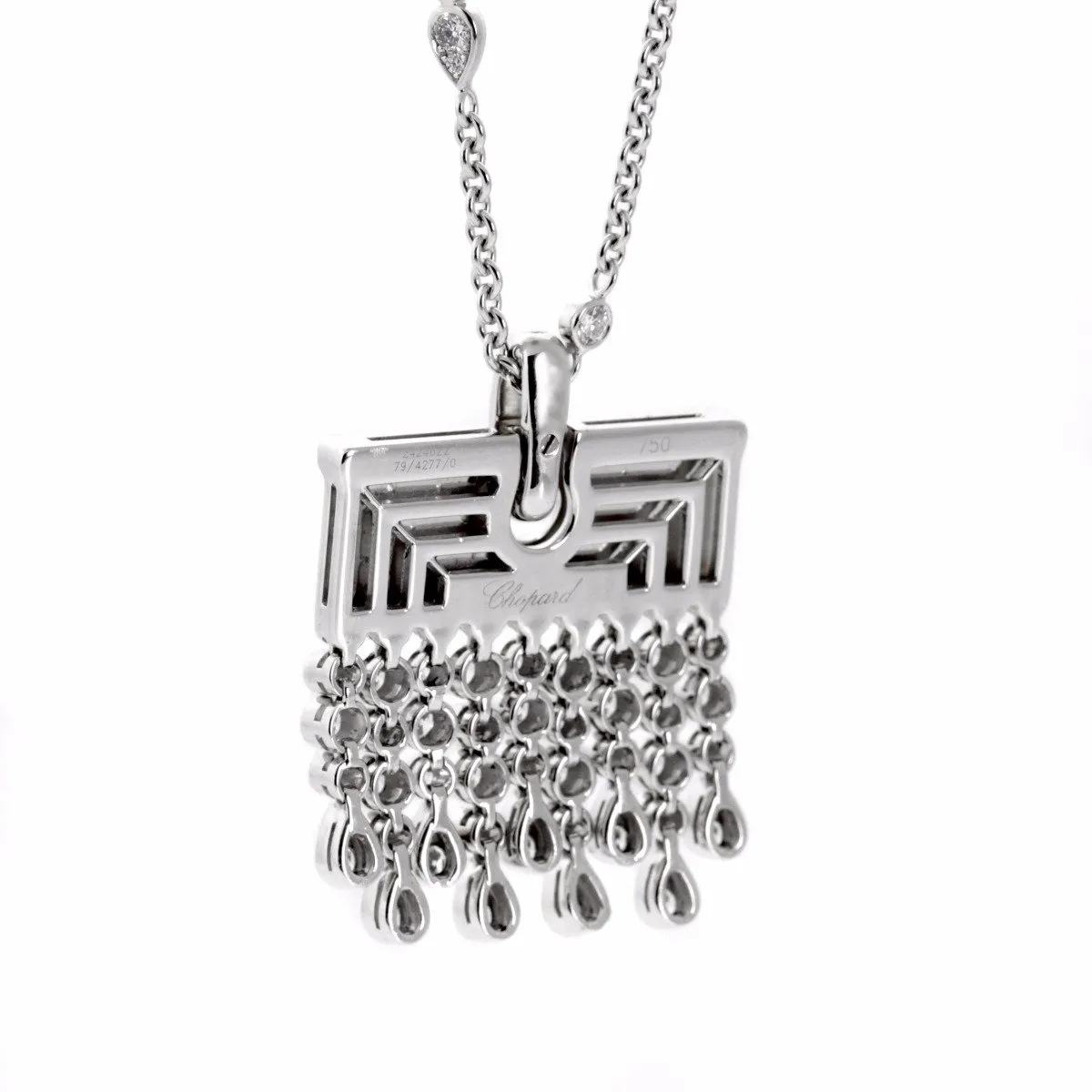 Chopard Diamond Tassel Drop White Gold Sautoir Necklace