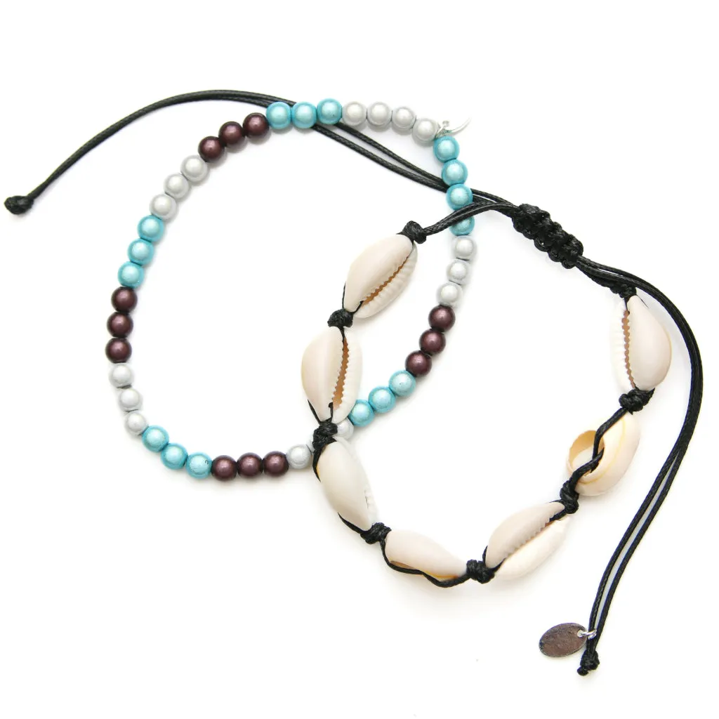 Cowrie Shell Anklet Set