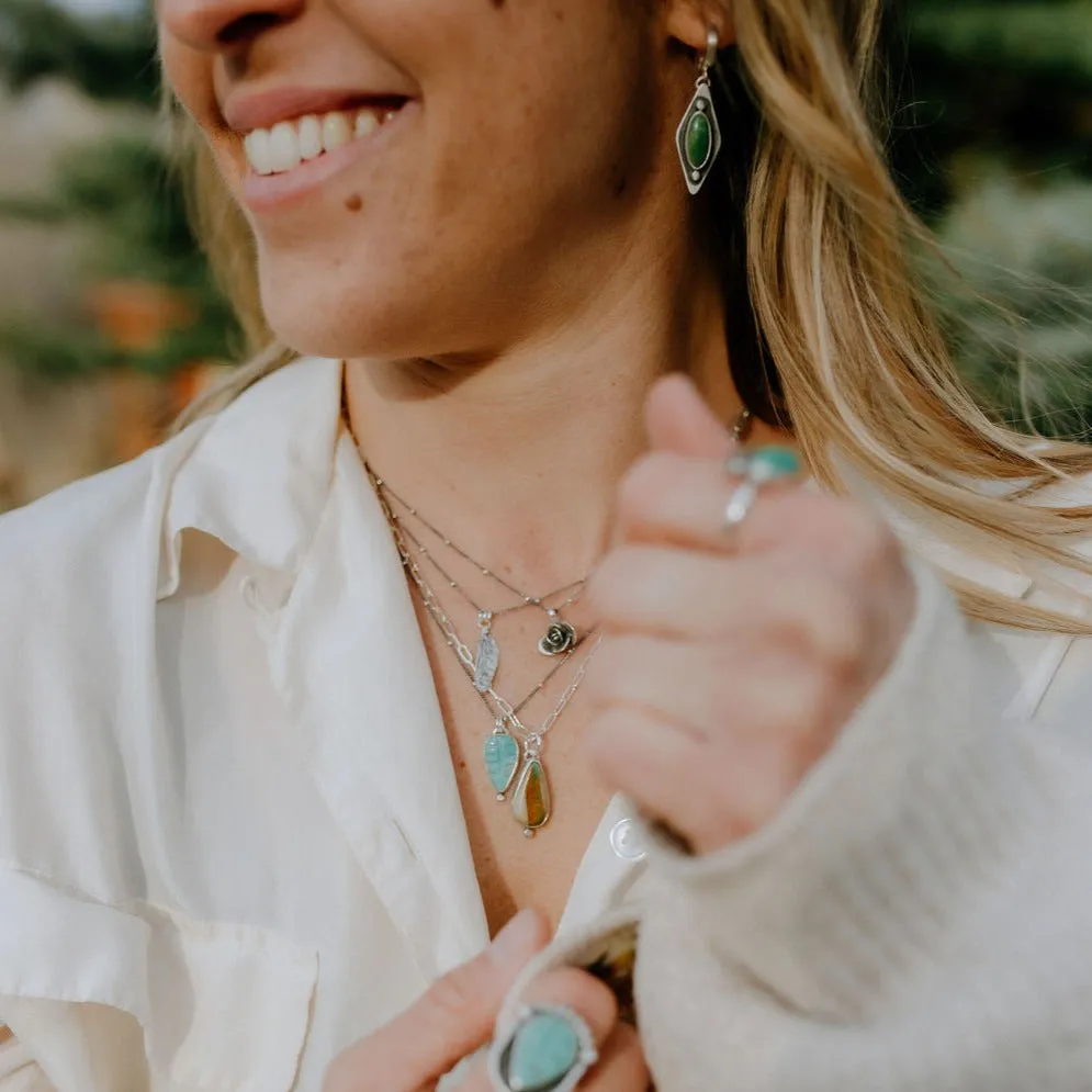 Dancing Green Earrings