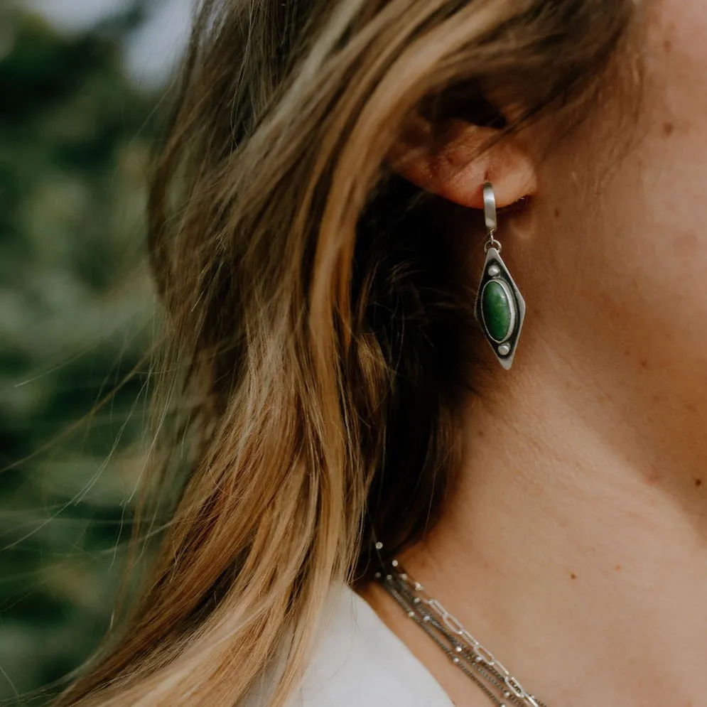 Dancing Green Earrings