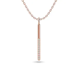 Diamond 1/10 ct tw Fashion Pendant in 10K Rose Gold