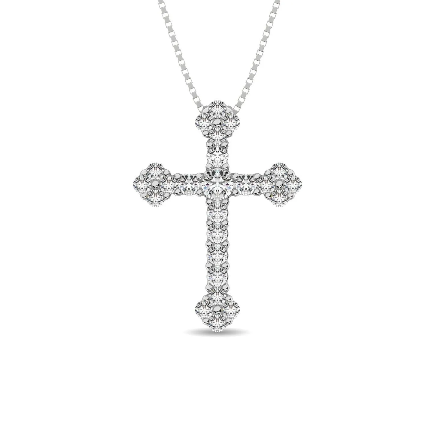 Diamond 1/3 Ct.Tw. Cross Pendant in 10K White Gold