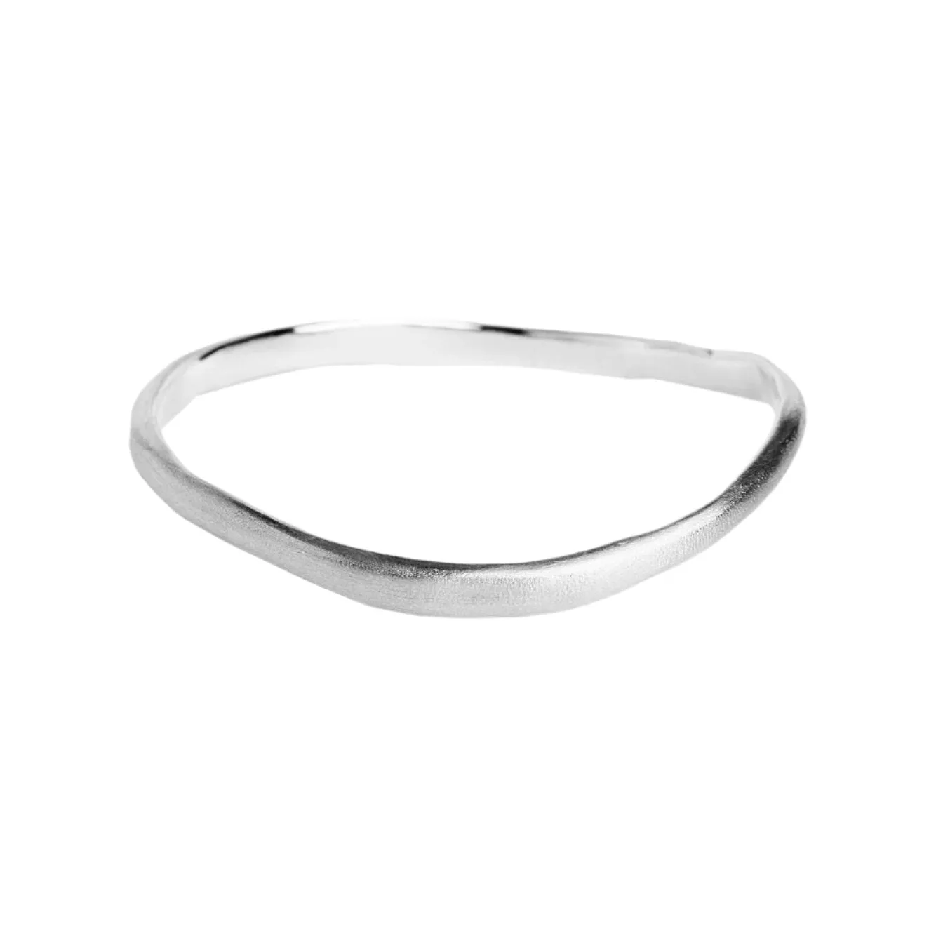 Droplet Sterling Silver Bangle 4mm