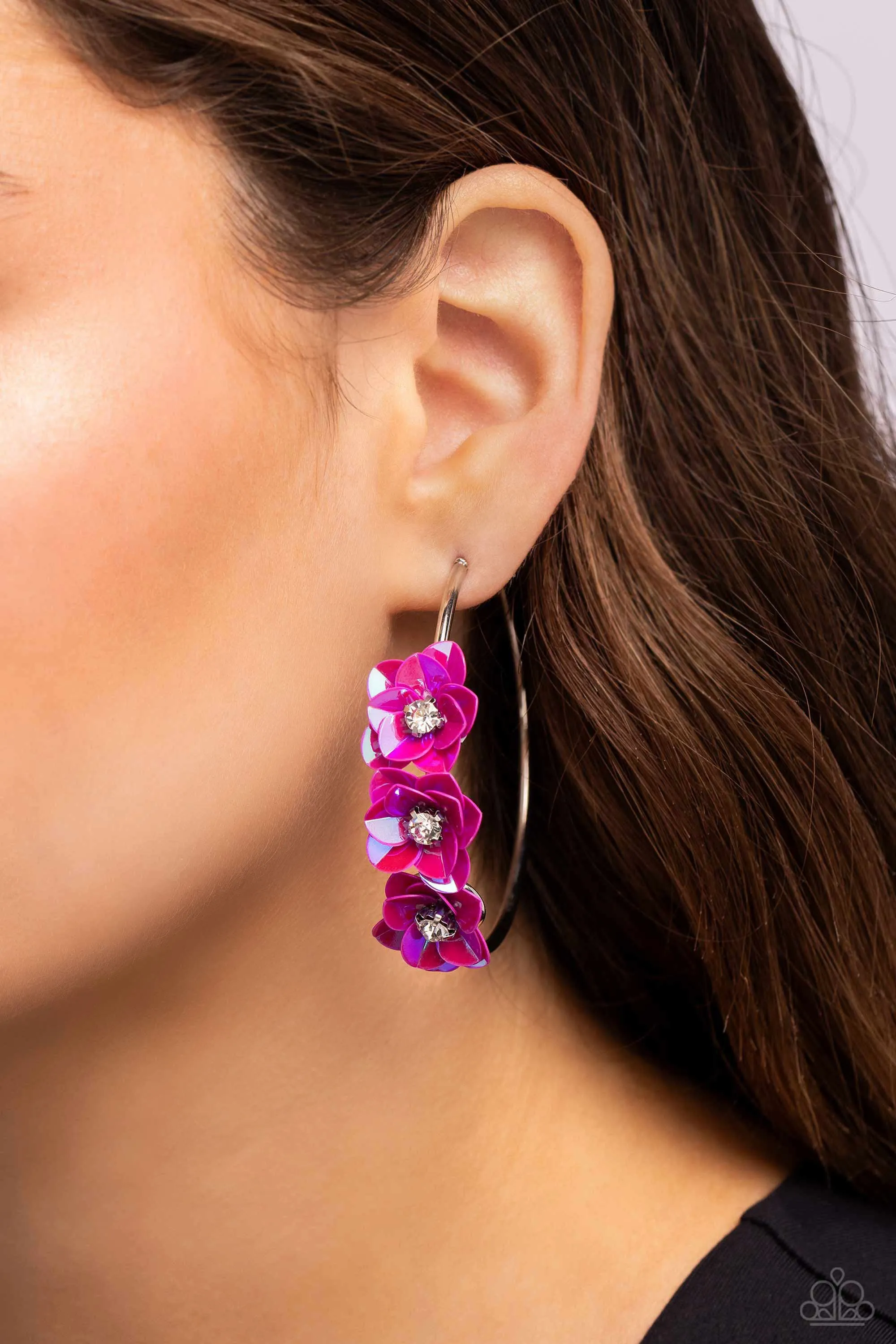 Earrings Ethereal Embellishment - Pink E138