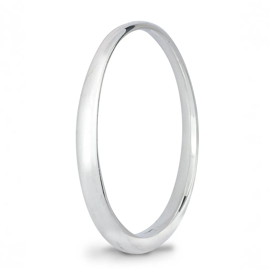 Eclipse Silver Oval Bangle