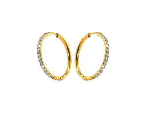 Eliasz and Ella Ethereal CZ Hoops Gold