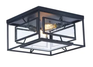 Era 15.75" 2 Light Flush Mount in Black