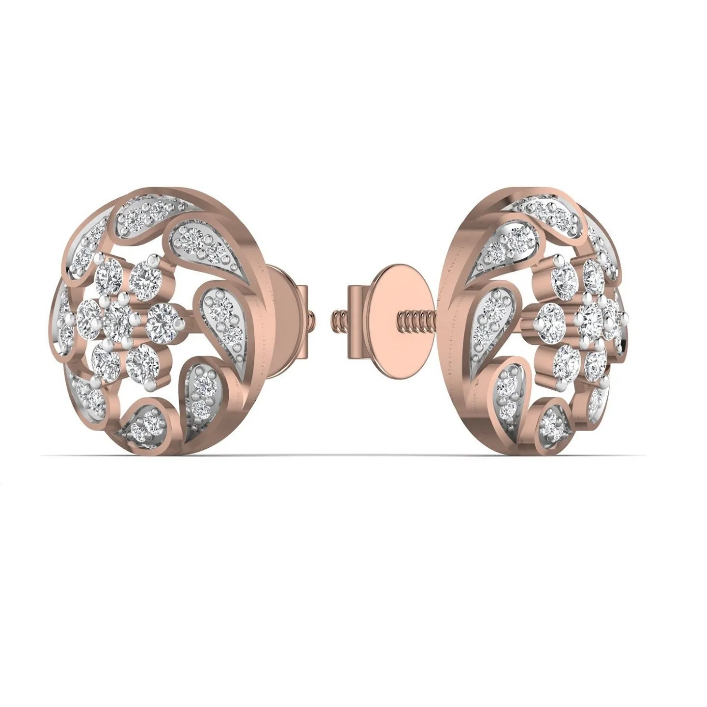 Exclusive Round Design Silver Earring