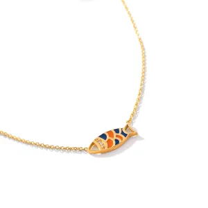 Fish Enamel Necklace