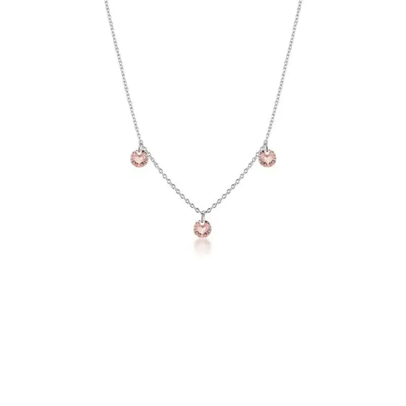 Georgini Mirage Ethereal Morganite Necklace - Silver