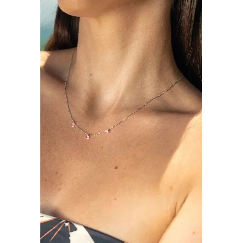 Georgini Mirage Ethereal Morganite Necklace - Silver