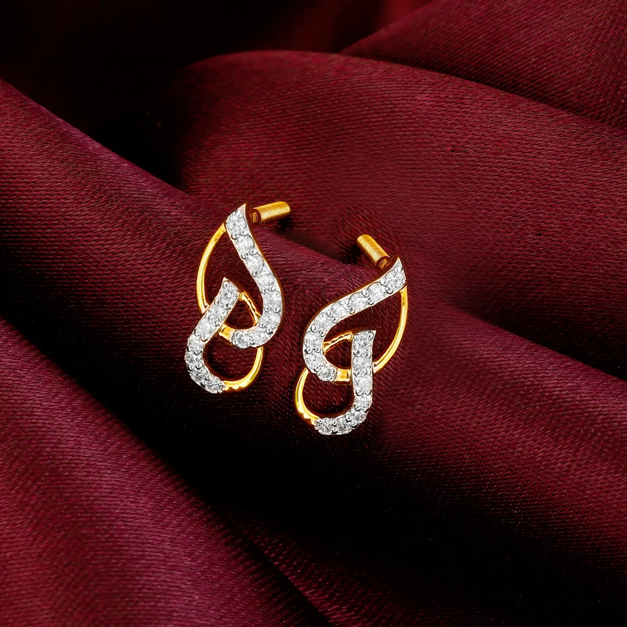 Gold Ethereal Elegance Diamond Earrings