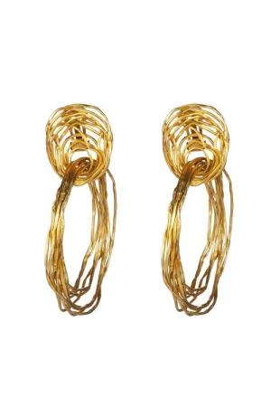 Goldplated Brass Spiral Hoops