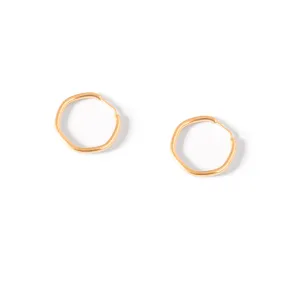 Hexagon Hoop Earrings