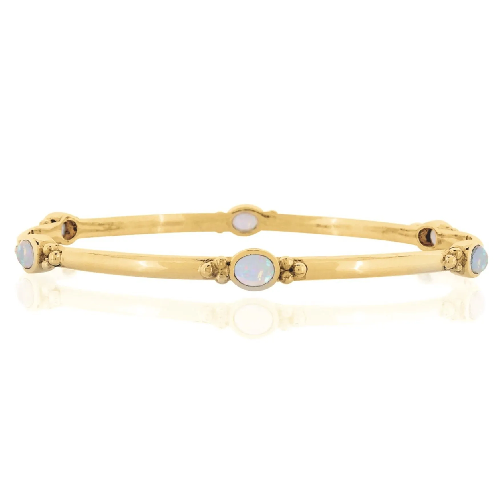 Holi Jewel Bangle - Gold Opal