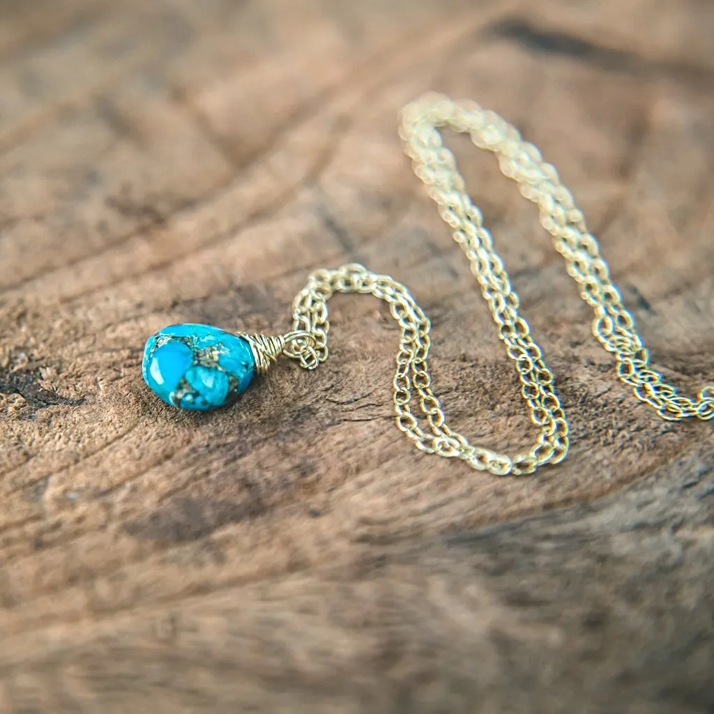 Keep it Simple : Copper Turquoise Simplicity Necklace