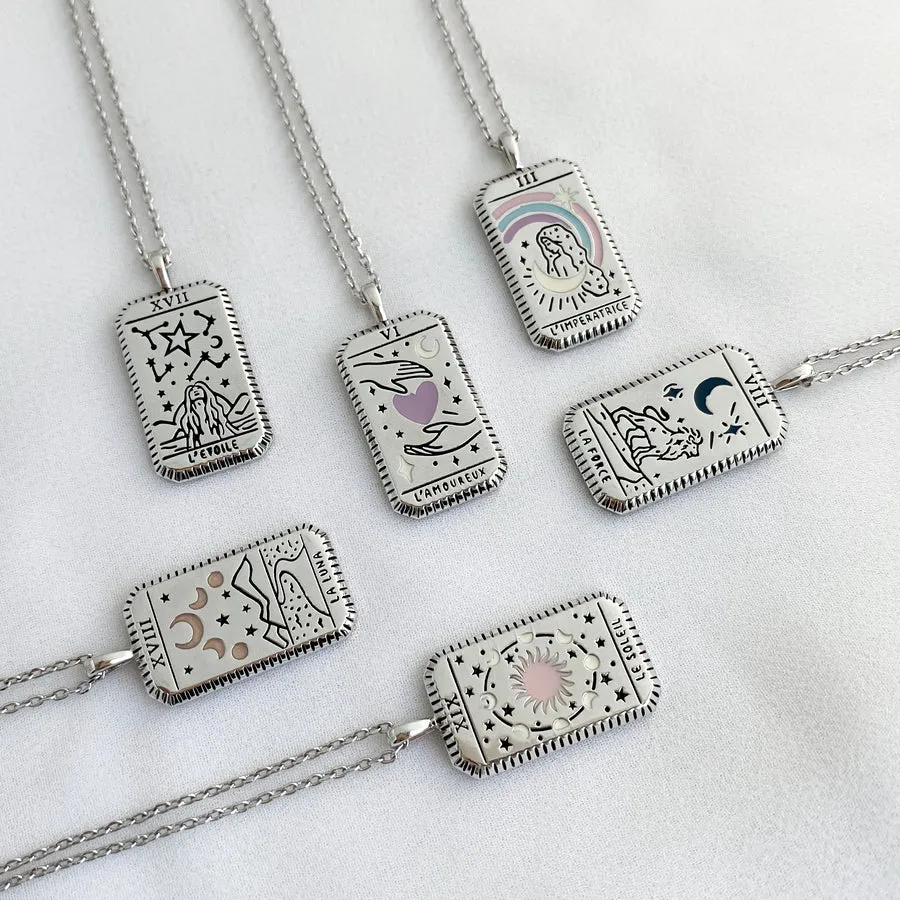 Le Soleil Silver Tarot Necklace