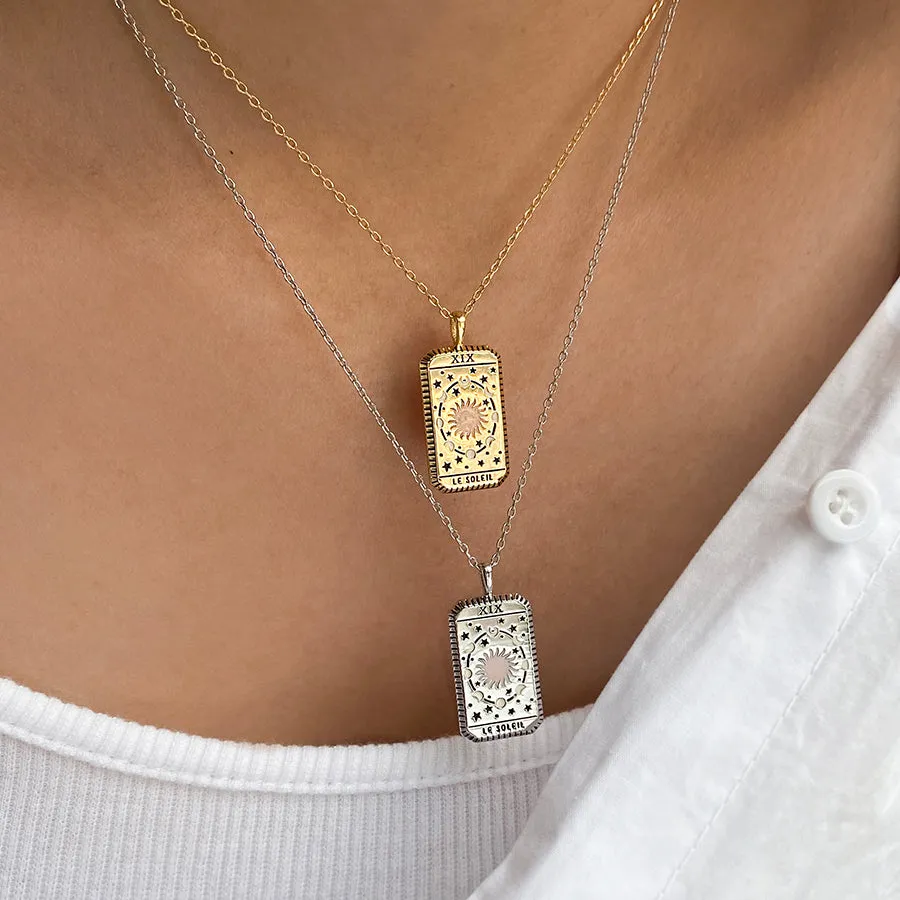 Le Soleil Silver Tarot Necklace