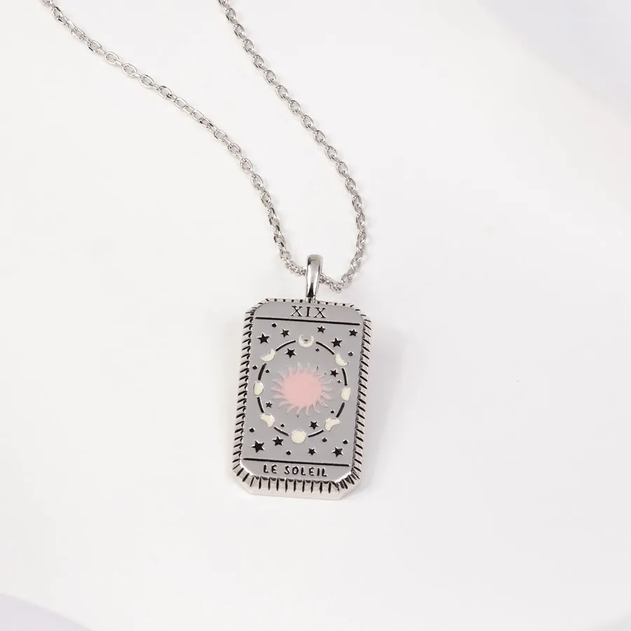 Le Soleil Silver Tarot Necklace