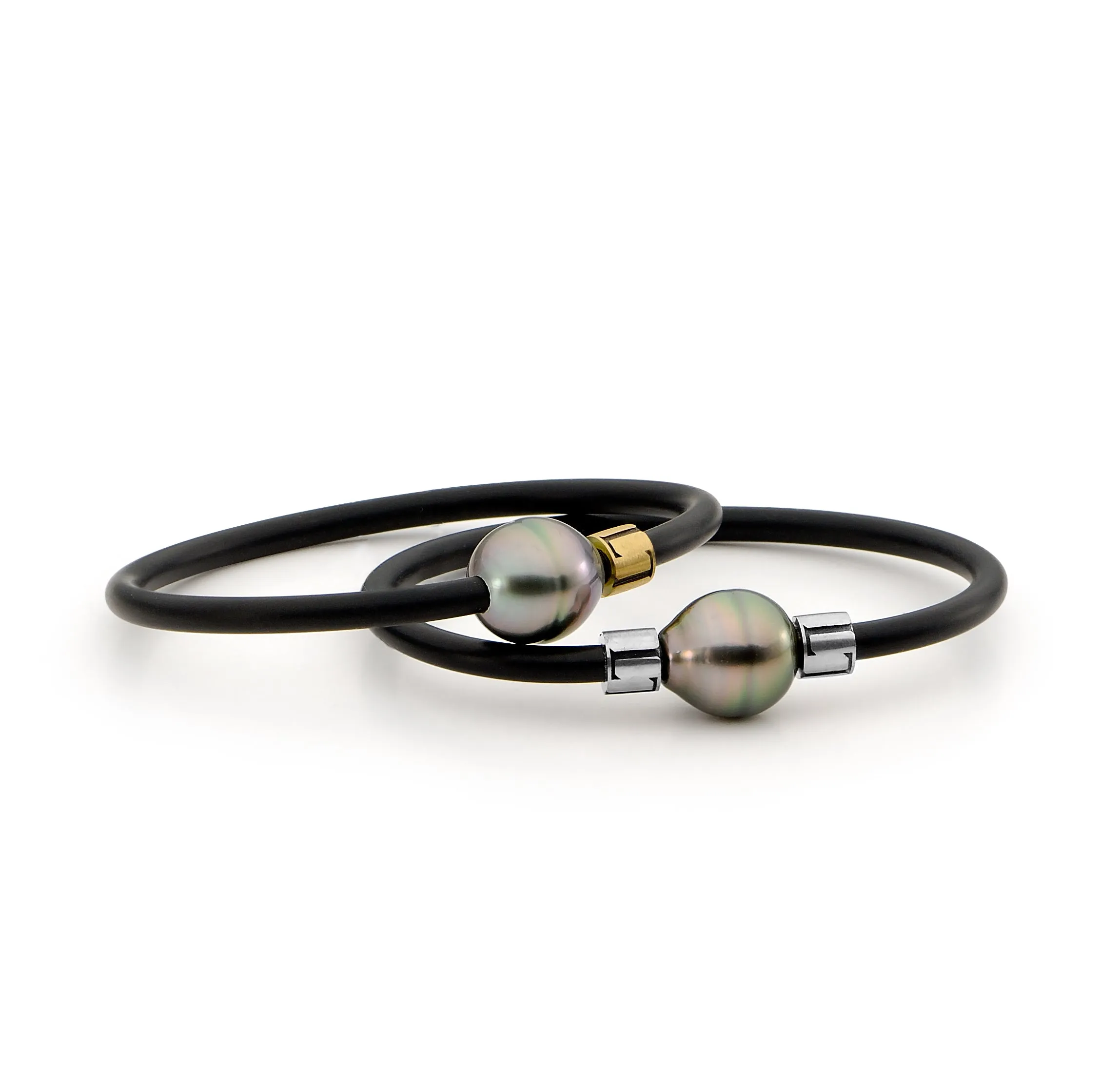 Linneys Black Pearl Neoprene Bangles