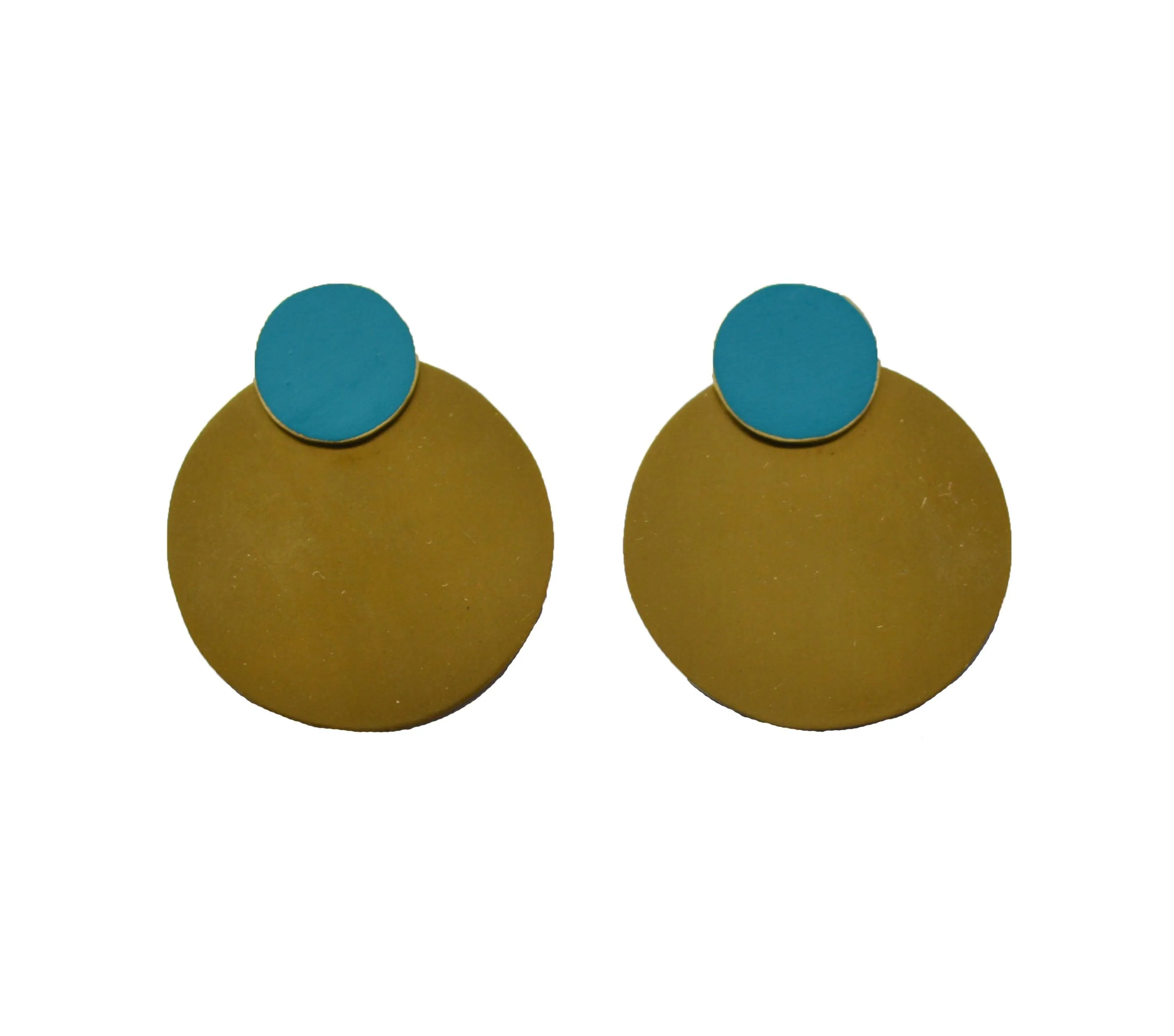 LIS Exclusive Coloured Round Statement Earrings