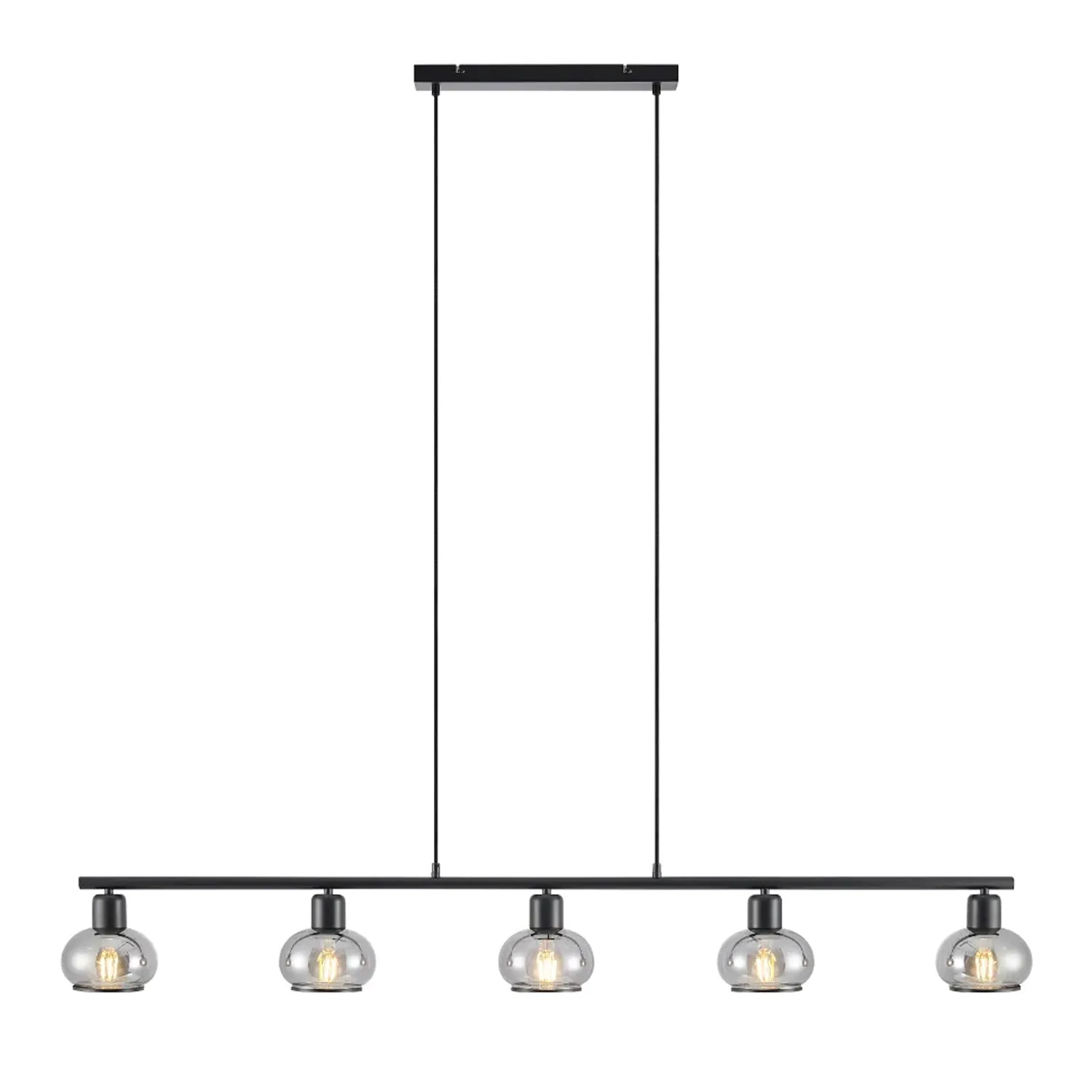 Marbell Pendant Light 5Lt in Antique Brass, Black