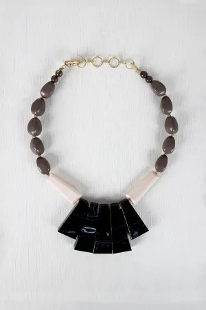 Marble Tiles and Beads Necklace