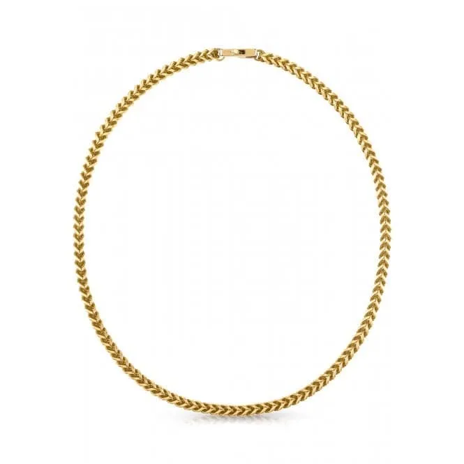 Mens Gold-tone Plated 21" Foxtail Chain Necklace UMN01337YG