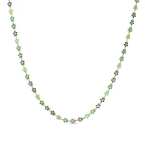 New! Daisy Necklace-Shades of Green