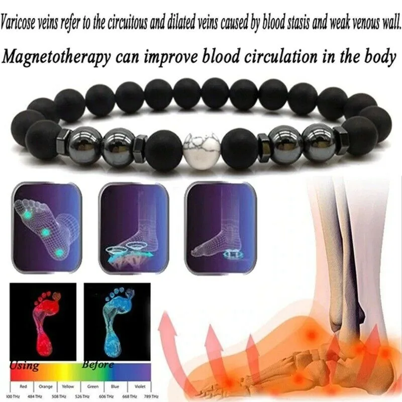 Obsidian Anklet Adjustable Weight Loss Magnetic Therapy Magnet Anklet