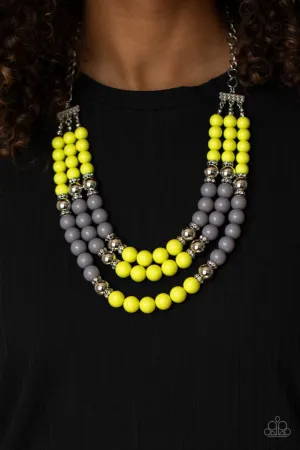 Paparazzi Necklace ~ BEAD Your Own Drum - Yellow