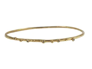 "Stackable" Diamond Bangle Bracelet in Yellow Gold