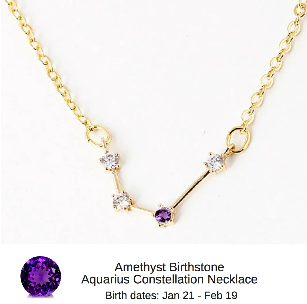 Scorpio Constellation Zodiac Necklace with Citrine Birthstone - "Star Candy"