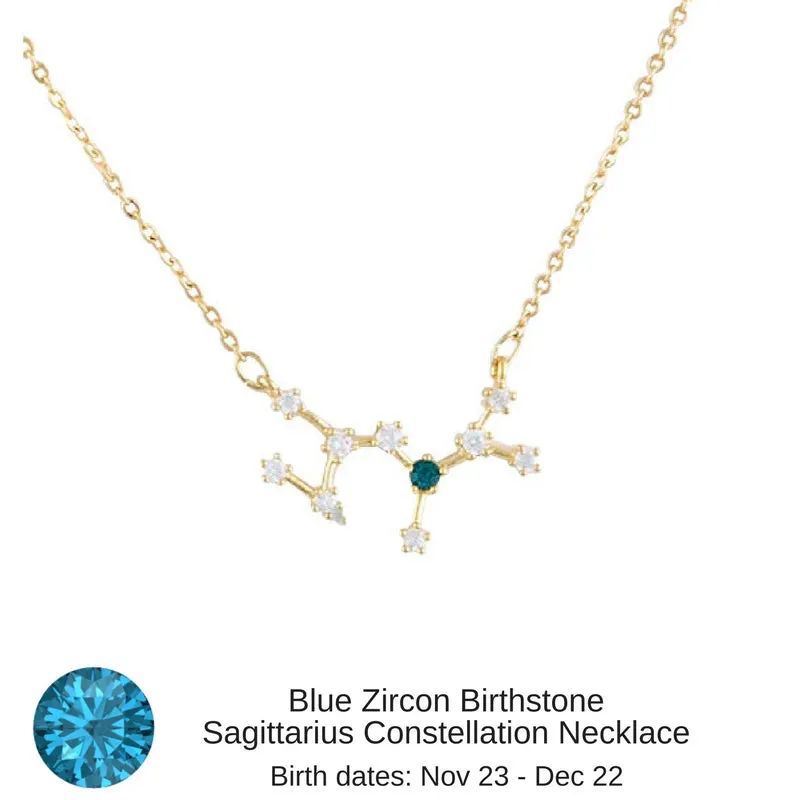 Scorpio Constellation Zodiac Necklace with Citrine Birthstone - "Star Candy"