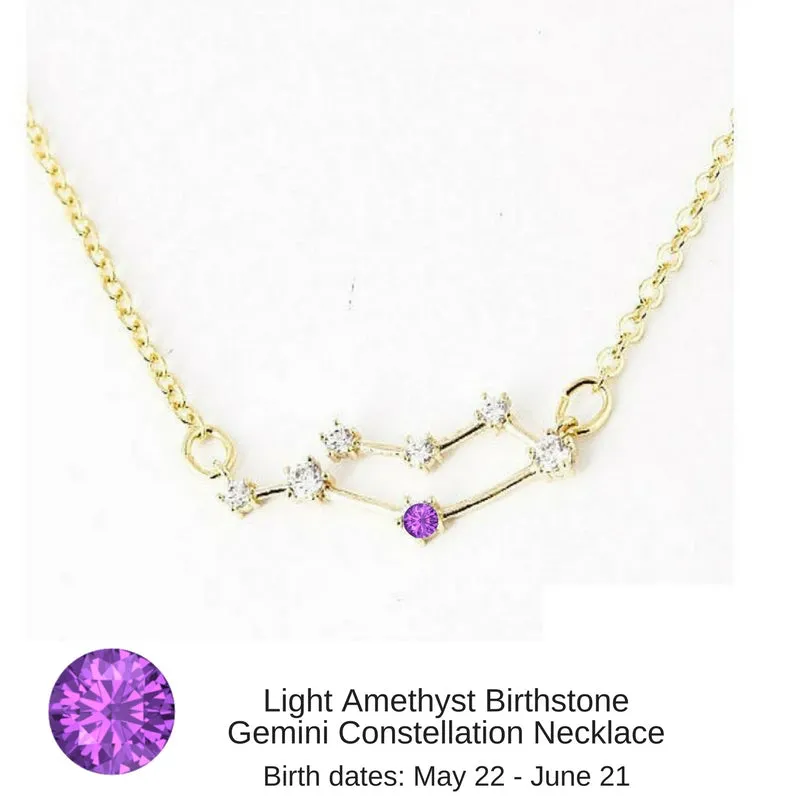 Scorpio Constellation Zodiac Necklace with Citrine Birthstone - "Star Candy"